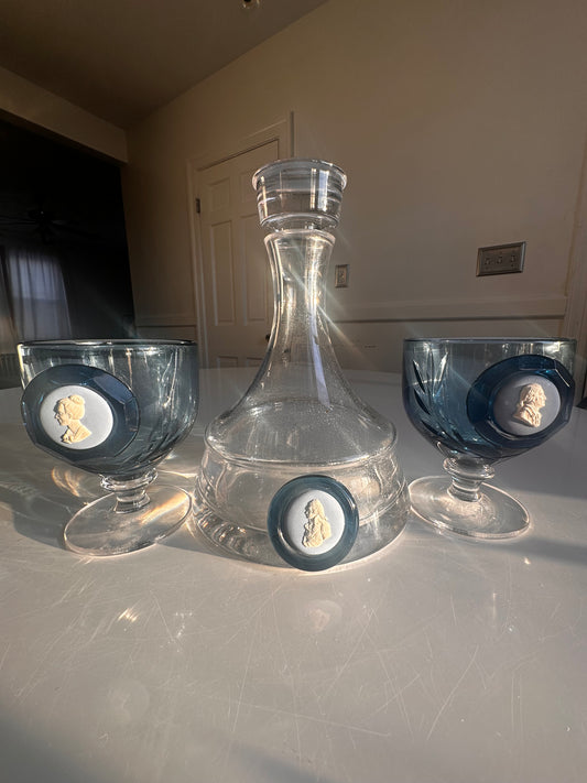 Wedgwood Collectors Society Medallion Crystal Decanter Set, c. 1890–1920