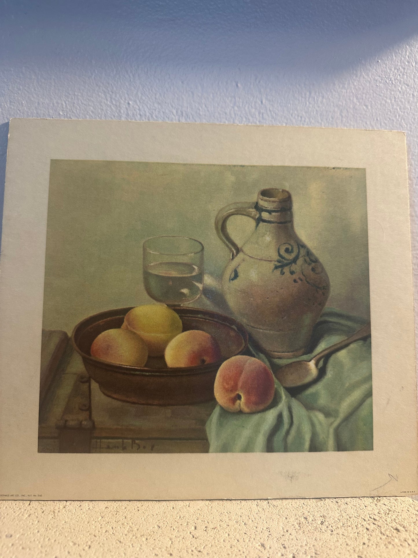 Peaches Study-Vintage Still Life Print