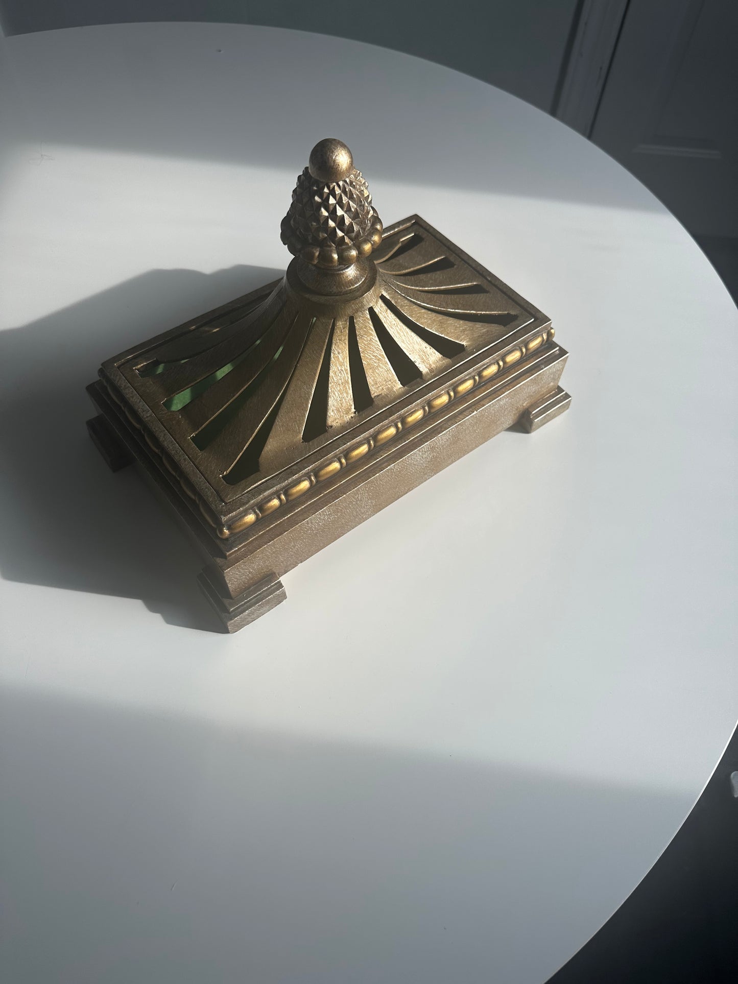 Monumental Gilt Architectural Lidded Box