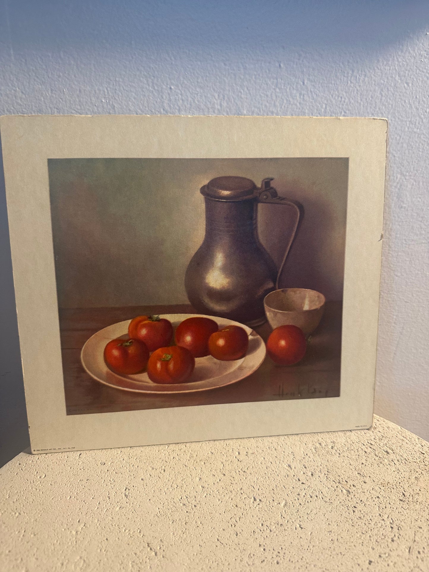 Tomato & Pewter Study- Vintage Still Life Print