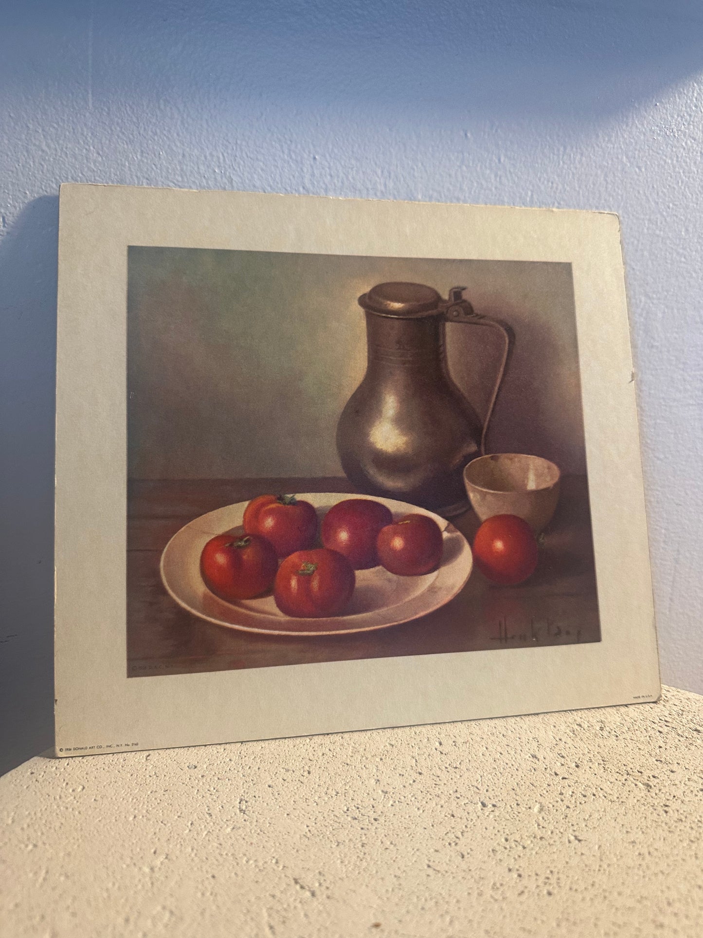 Tomato & Pewter Study- Vintage Still Life Print